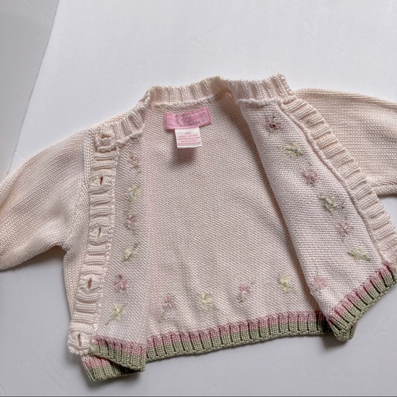 Baby - Embroidered Button Knit Cardigan Sweater - Picture 6 of 7